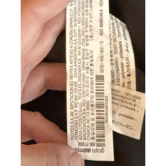 Zara Dress Small Black One Shoulder Organza Ruffle Whimsigoth Cocktail Party NEW - Picture 11 of 13